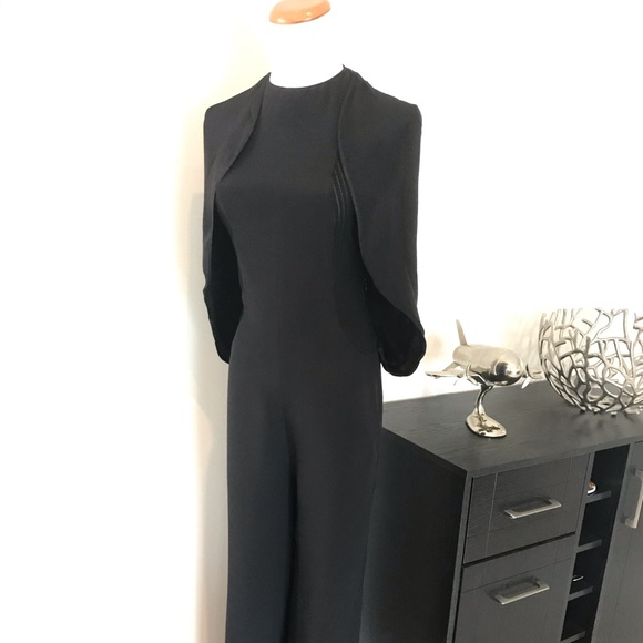 ESTEBAN CORTAZAR Silk Cape Jumpsuit - Picture 4 of 8